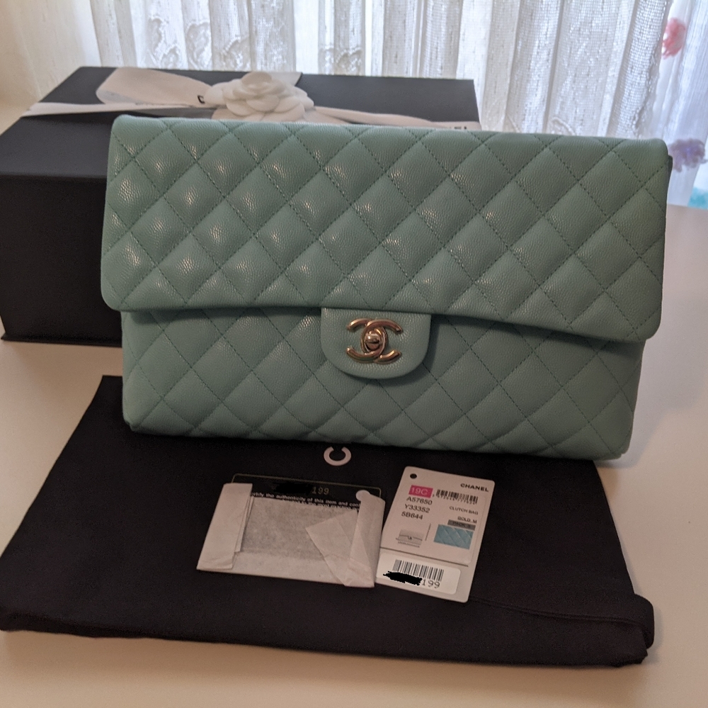 *SOLD* Chanel Tiffany Blue Clutch